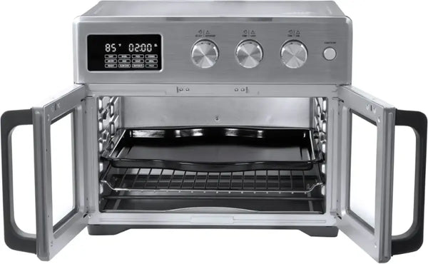 PRO - 12-in-1 6-Slice Toaster Oven + 33-qt. Air Fryer with French Doors - Stainless Steel